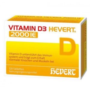 VITAMIN D3 HEVERT 2,000 IU tablets, 120 pcs