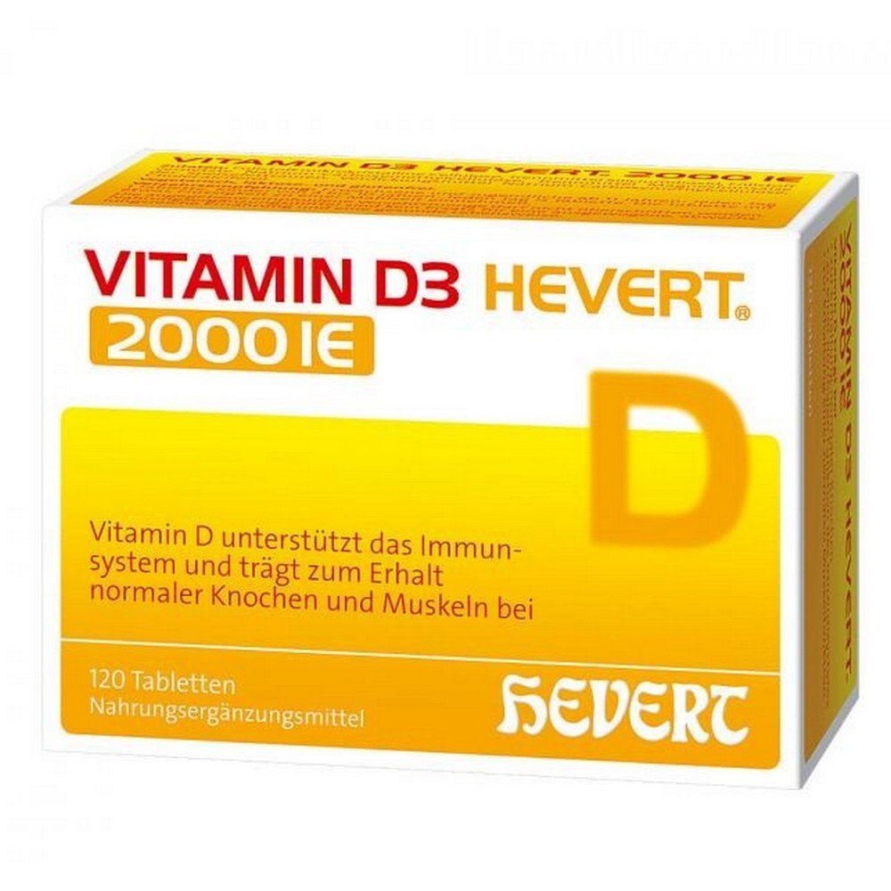 VITAMIN D3 HEVERT 2,000 IU tablets, 120 pcs