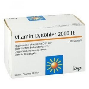 VITAMIN D3 KÖHLER 2,000 IU capsules, 120 pcs
