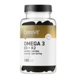 OstroVit,Vitamins Omega 3 D3 + K2 omega-3 acid 239 g, 180 pcs, Witaminy Omega 3 D3 + K2 kwasy omega-3 239 g, 180 szt,