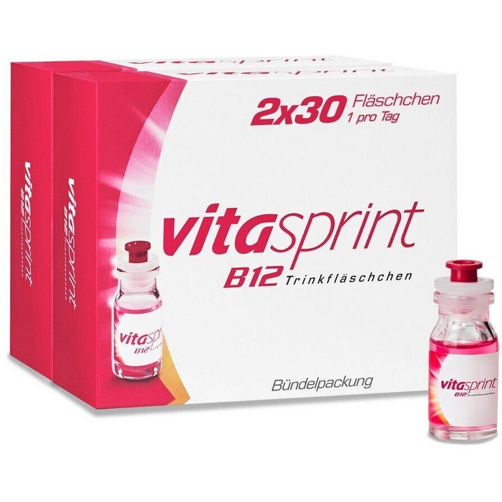 Vitasprint B 12 drinking ampoules 2 x 30 pieces.,Vitasprint B 12 Trinkampullen 2 x 30 Stk.
