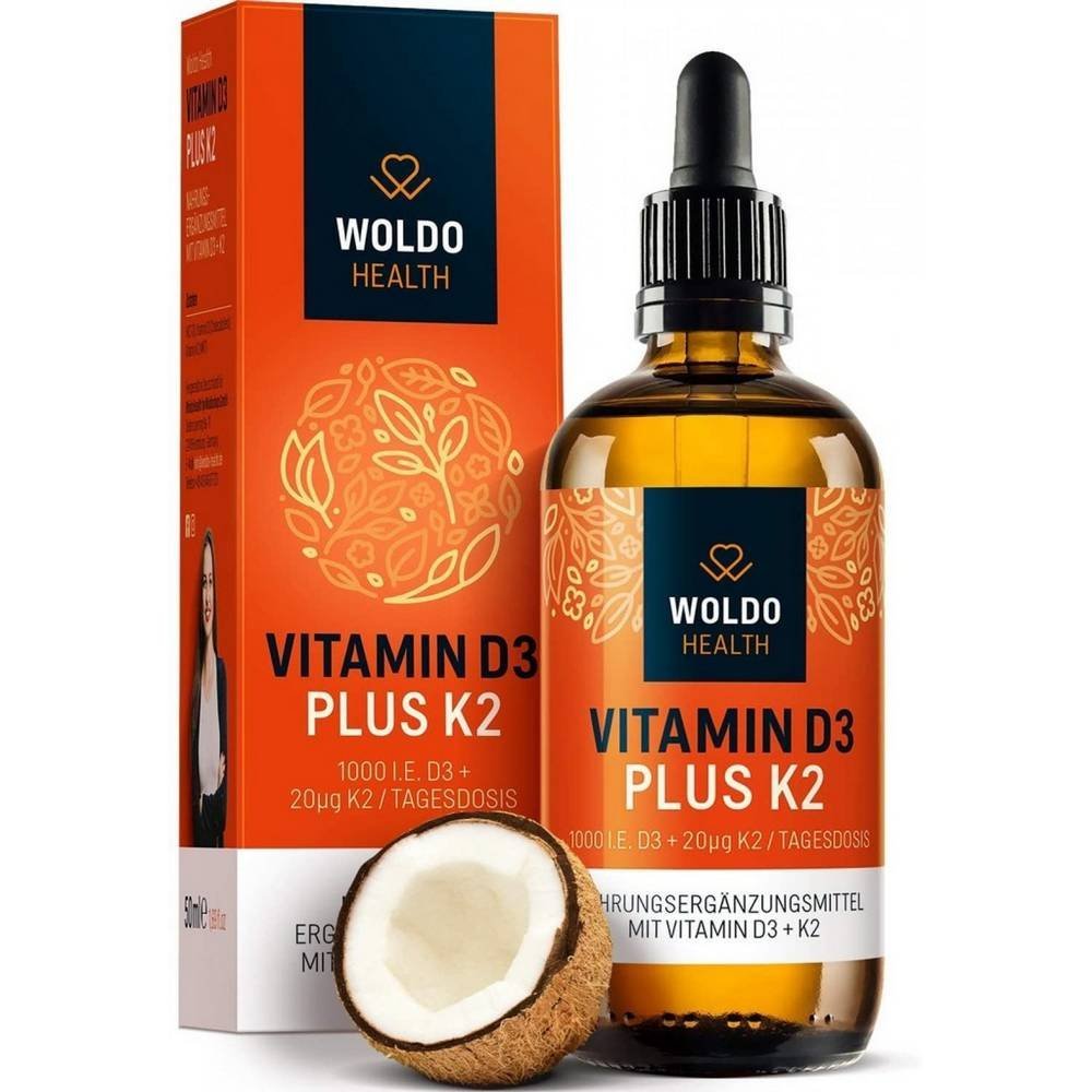 WoldoHealth Vitamin D3+K2 1000 I.U. 50 ml
