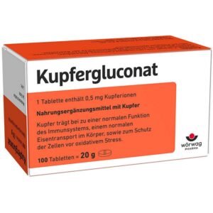 Wörwag Pharma copper gluconate 100 pieces.,Wörwag Pharma Kupfergluconat 100 Stk.
