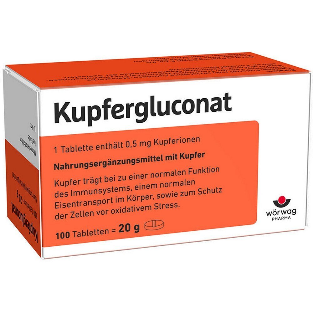 Wörwag Pharma copper gluconate 100 pieces.,Wörwag Pharma Kupfergluconat 100 Stk.