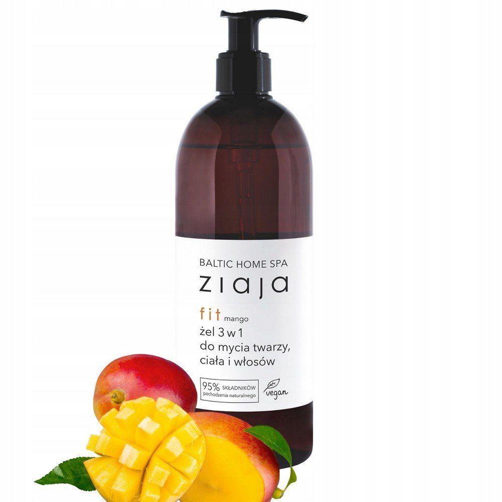 Ziaja,Ziaja Baltic Home Spa Fit Mango gel 3in1 for face, body and hair 500 ml,Ziaja Baltic Home Spa Fit Żel mango 3w1 do twarzy, ciała i włosów 500 ml