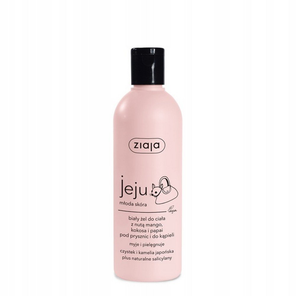 Ziaja white body shower gel jeju pink,Ziaja biały żel do ciała pod prysznic jeju różowa