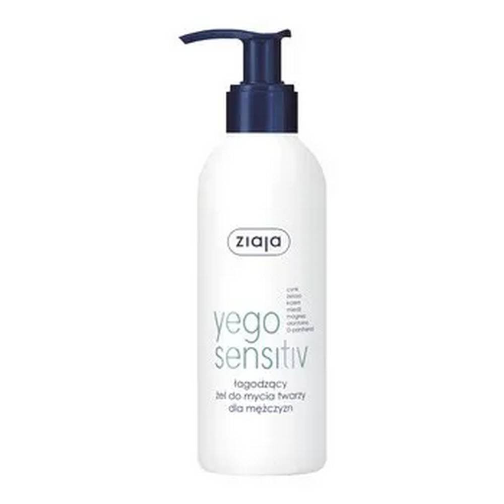 Ziaja Yego Sensitiv, soothing facial cleansing gel for men, 200 ml
