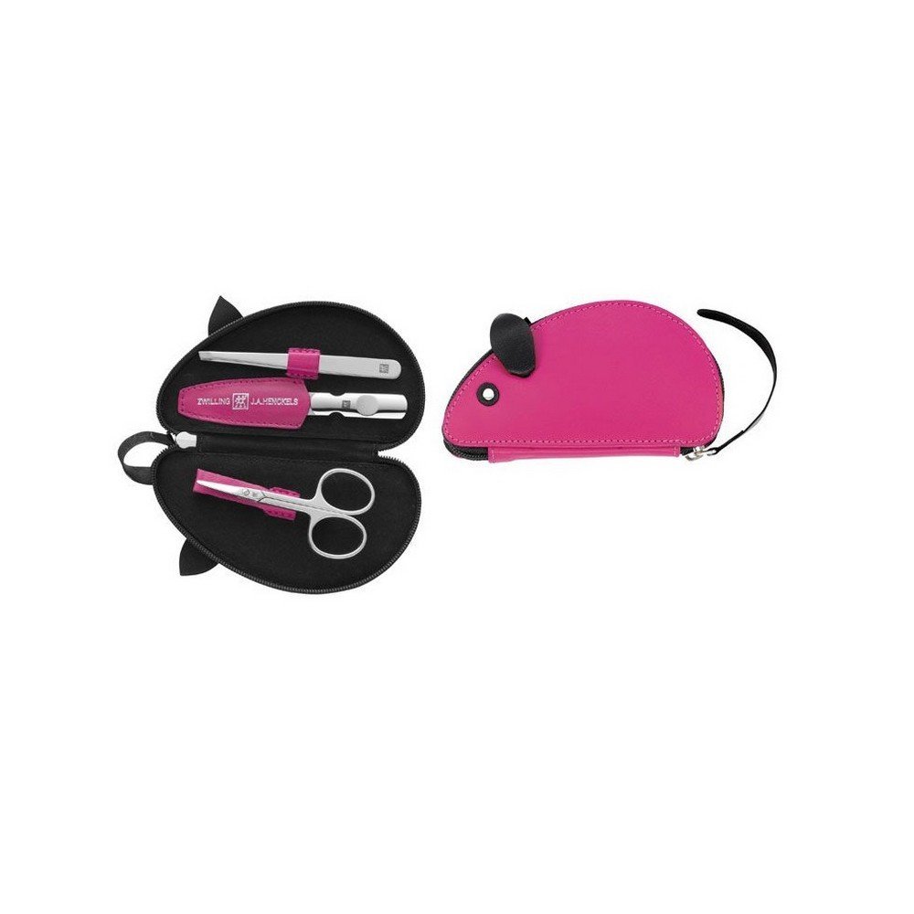ZWILLING Classic Inox zipper case children's mouse shape (3-piece),ZWILLING Classic Inox Reißverschluss-Etui Kinder Maus-Form (3-tlg.)