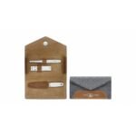 ZWILLING Twinox Spa push button case made of gray felt (3 pcs.),ZWILLING Twinox Spa Druckknopf-Etui aus grauem Filz (3-tlg.)